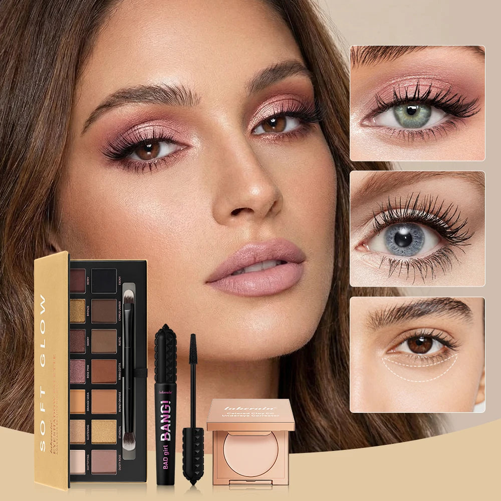 3-Piece Professional Eye Makeup Essentials Kit