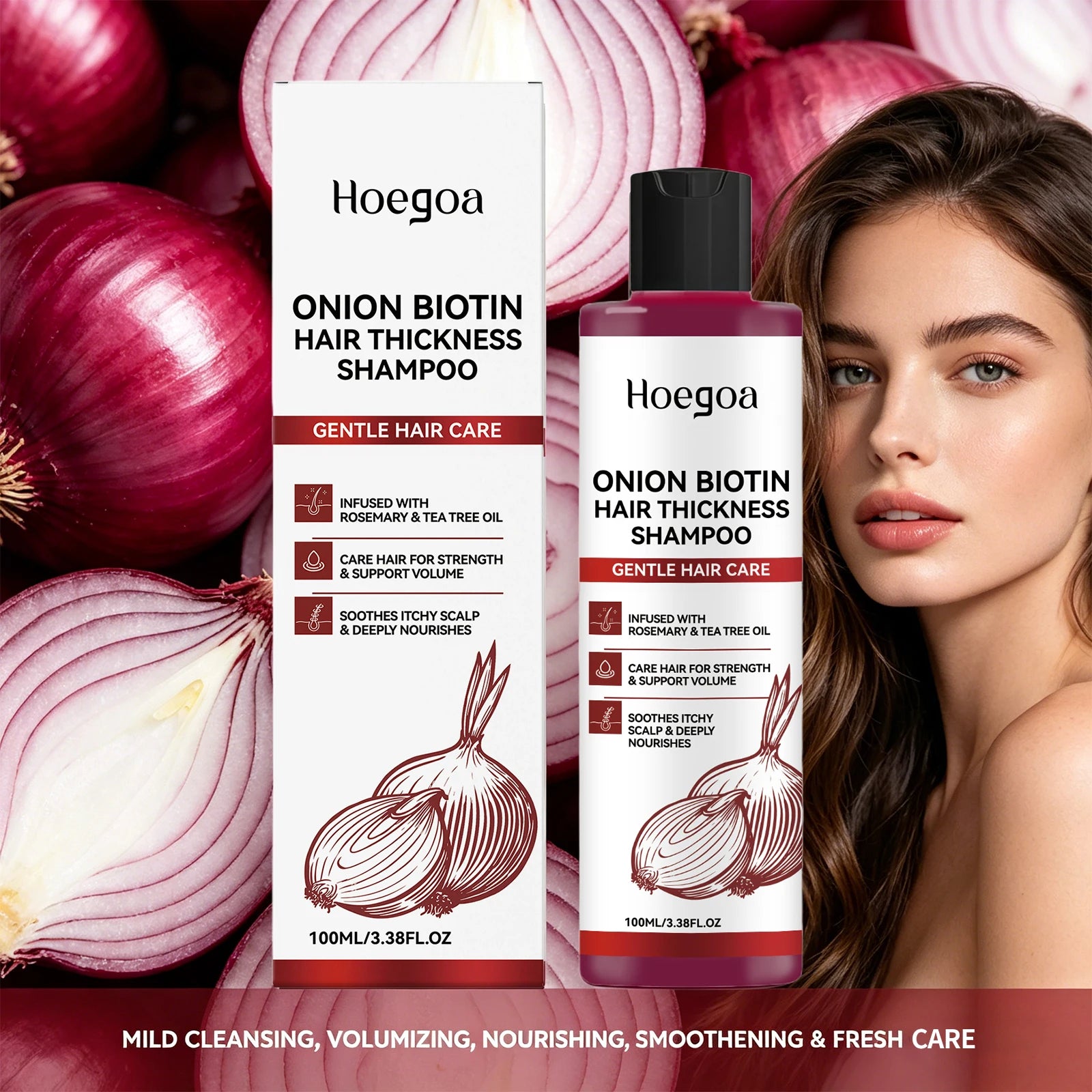 Onion Biotin Volumizing Shampoo for Hair Growth and Scalp Health - 8