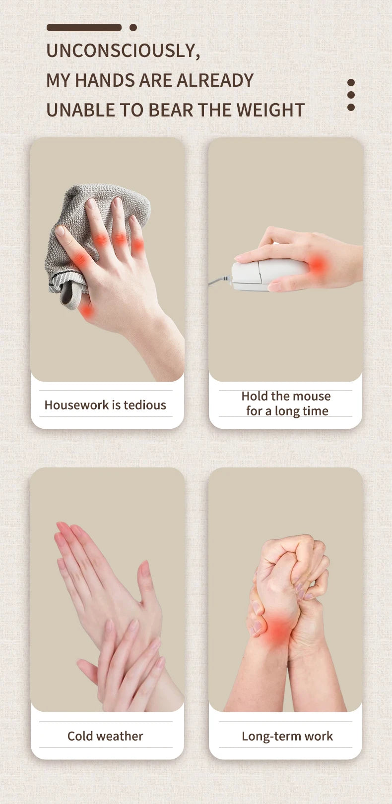 Rechargeable Hand and Wrist Massager with Heat and Air Compression - 9