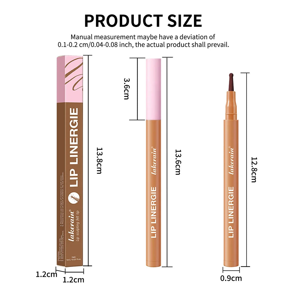 Long-Lasting Waterproof Felt Tip Lip Liner Stain - 17