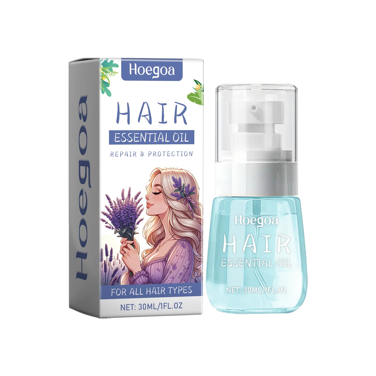 Lavender Anti-Frizz Hair Repair Oil for Dry Damaged Hair - 12