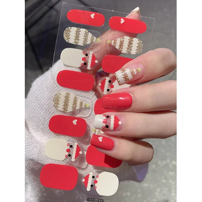 Christmas Snowflake Gel Nail Art Wraps - 22