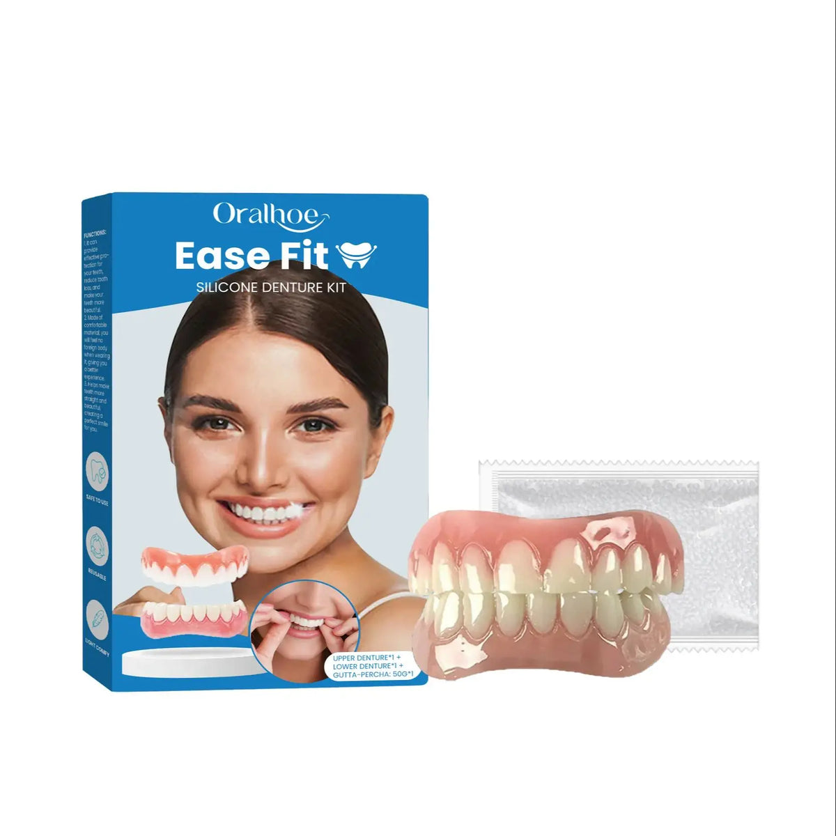 Comfortable Silicone Denture Set for Natural Smile Restoration