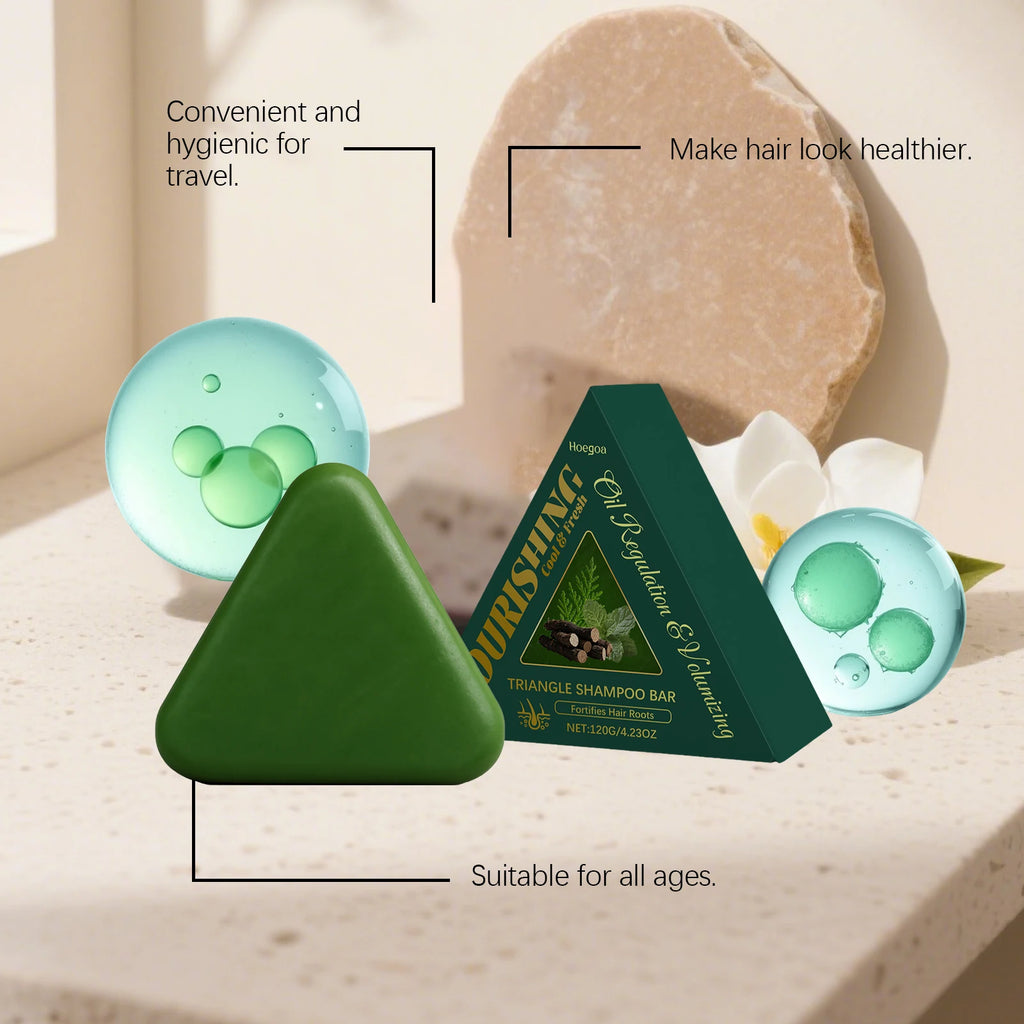 Herbal Triangle Hair Growth and Oil Control Shampoo Bar