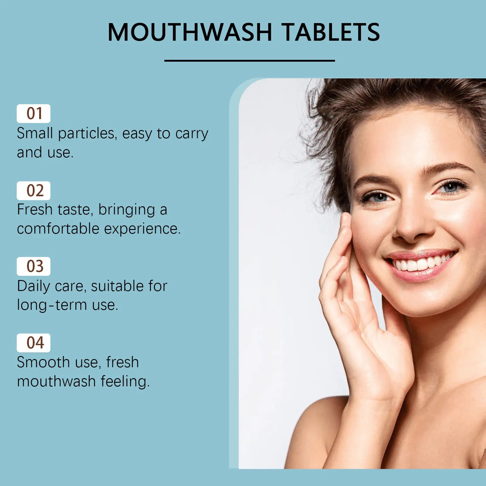Refreshing Teeth Whitening & Probiotic Mouthwash Tablets - 10