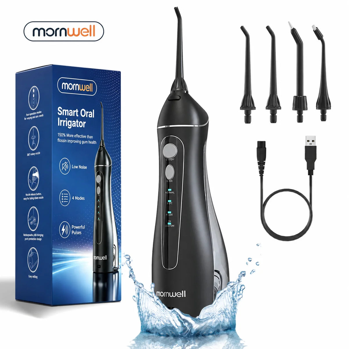 Rechargeable Cordless Water Flosser for Teeth Deep Cleaning