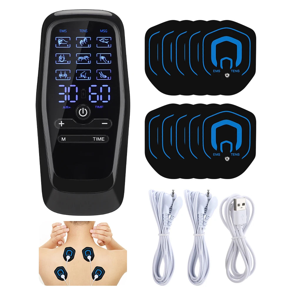 Portable Electric TENS & EMS Body Massage Therapy Device
