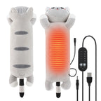 USB Heated Cat Plush Pillow for Pain Relief and Relaxation