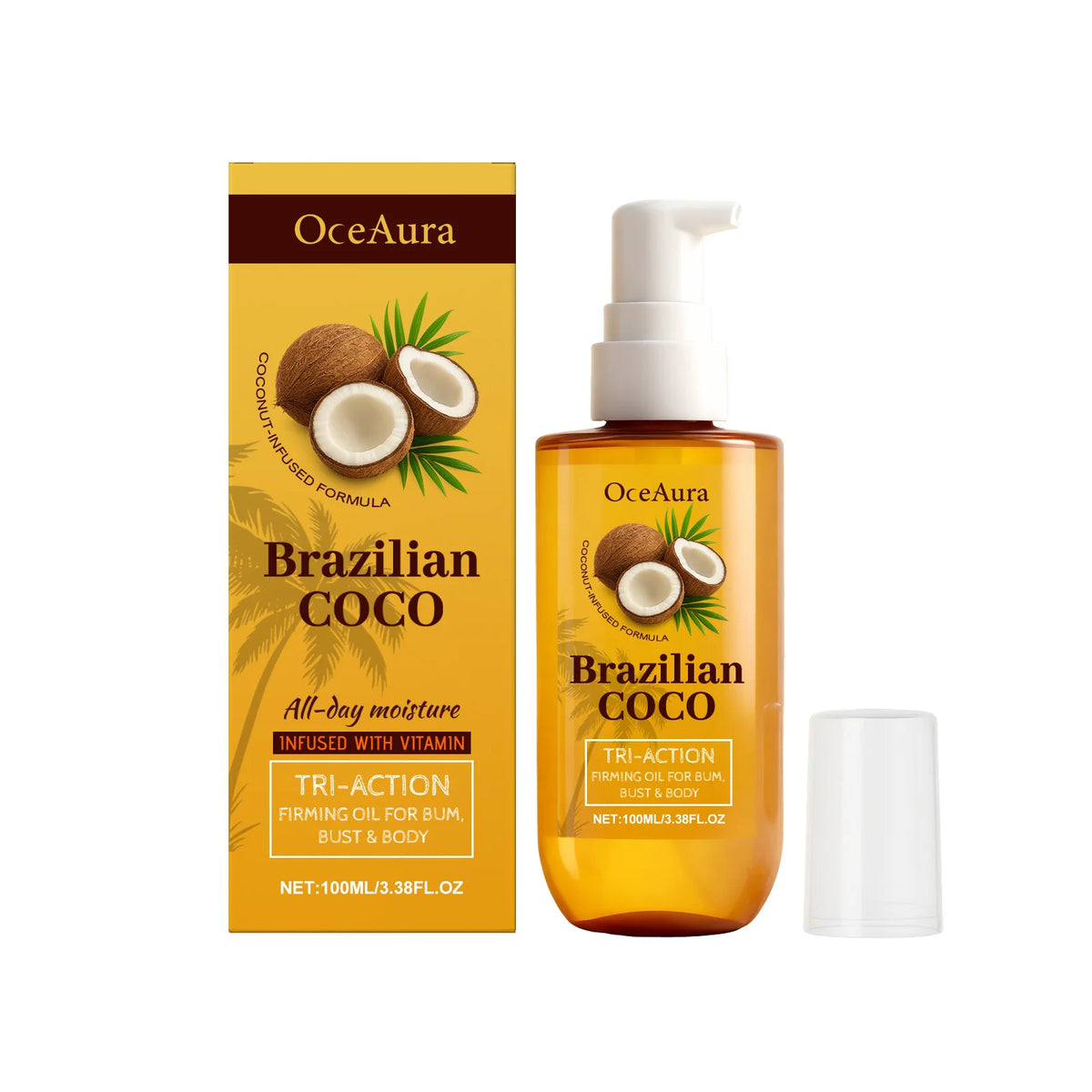 Coconut Firming and Hydrating Body Oil for Skin Elasticity