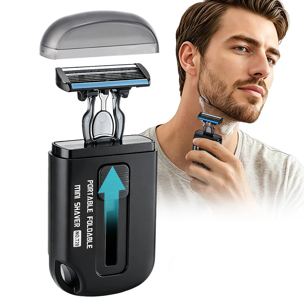 Portable Retractable 6-Layer Manual Razor for Travel
