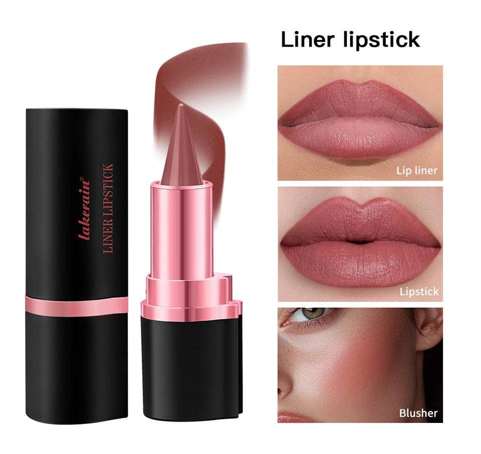 2-in-1 Waterproof Matte Lipstick and Lip Liner Crayon