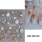 3D Christmas Cartoon Nail Art Sticker Decals