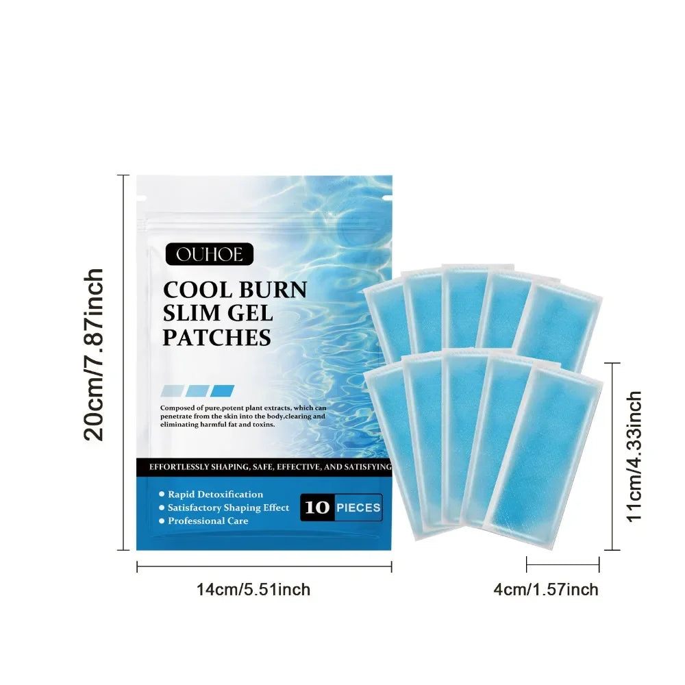 Cooling Body Slimming Gel Patches - 10 Pack - 7