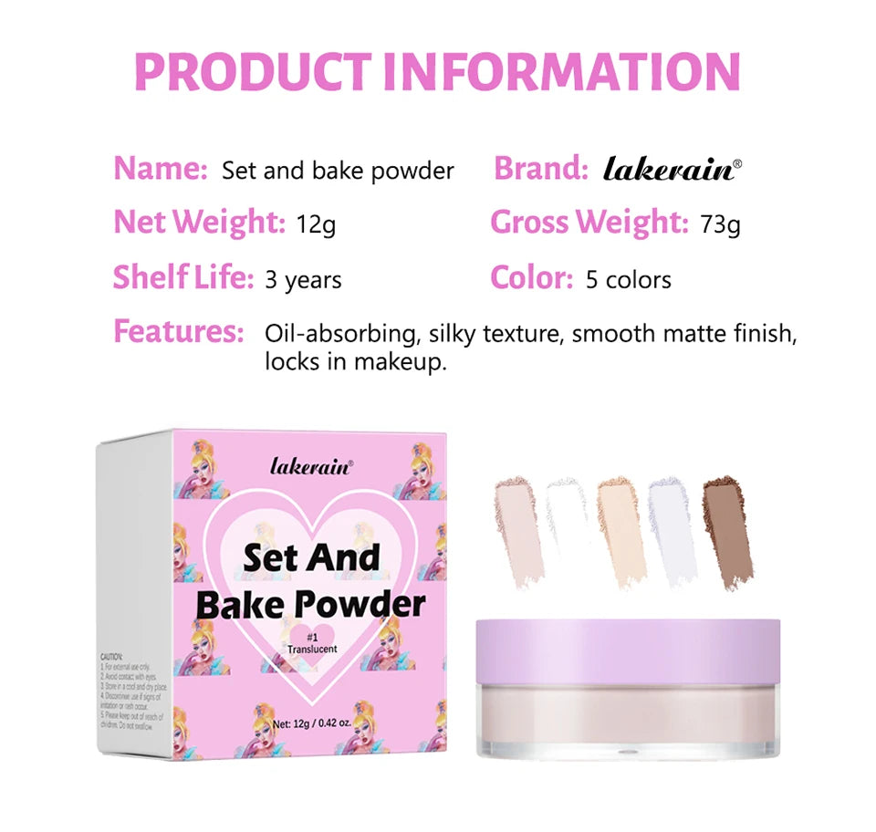 Oil-Absorbing Matte Setting and Baking Face Powder