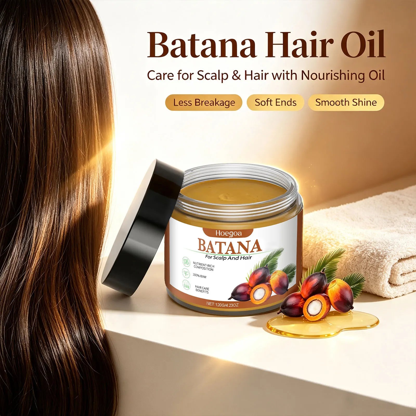 Batana Oil Hair Mask for Damage Repair and Split Ends - 6