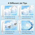 Portable Rechargeable Dental Water Flosser with 3 Cleaning Modes