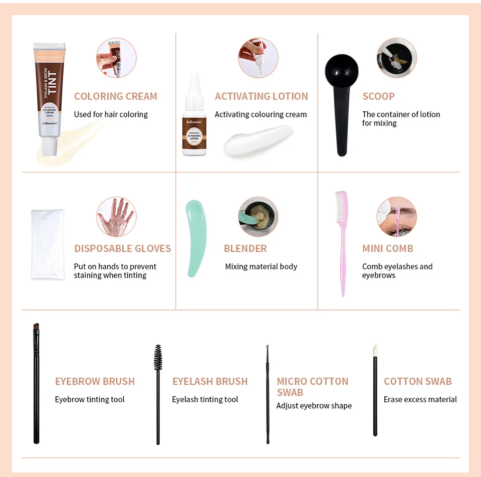 Professional 2-in-1 Eyelash and Eyebrow Tinting Kit - 14