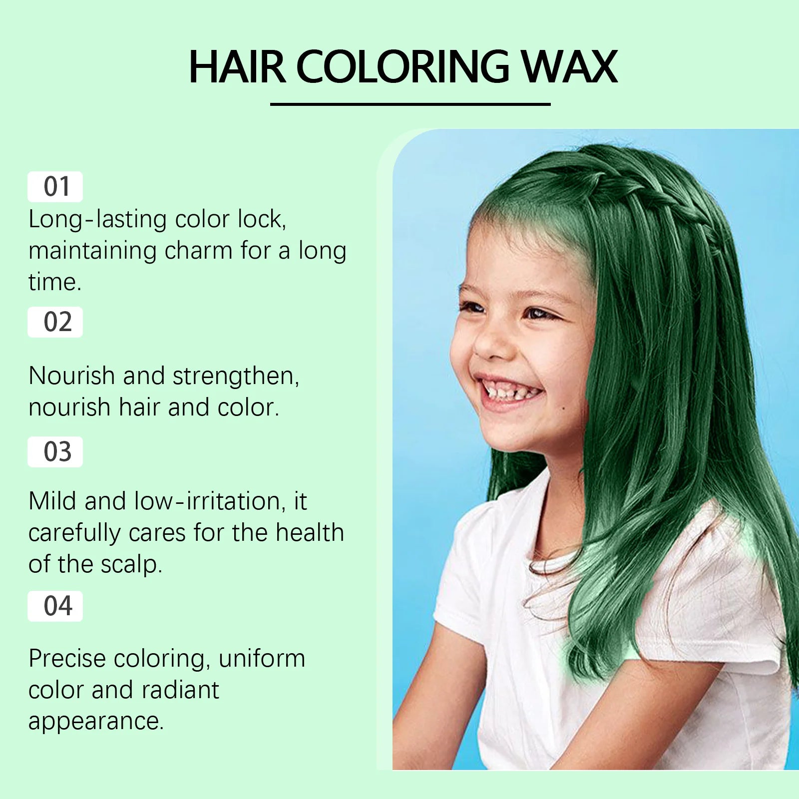 Temporary Washable Hair Color Wax for Kids and Parties - 19