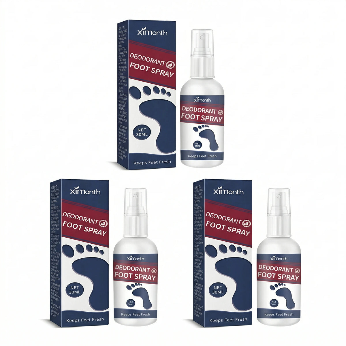 Refreshing Deodorant Foot Spray for Odor Removal and Hydration
