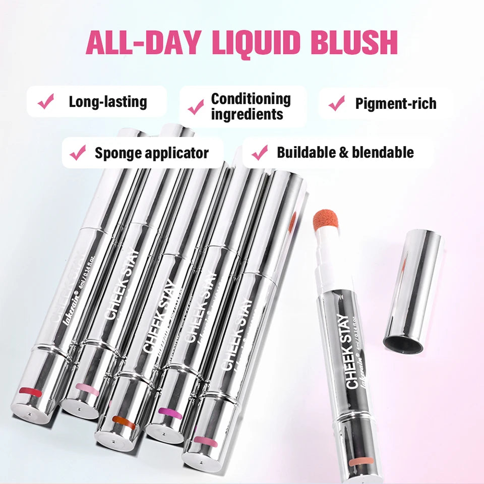 Liquid Blush Stick with Sponge Tip for Cheeks