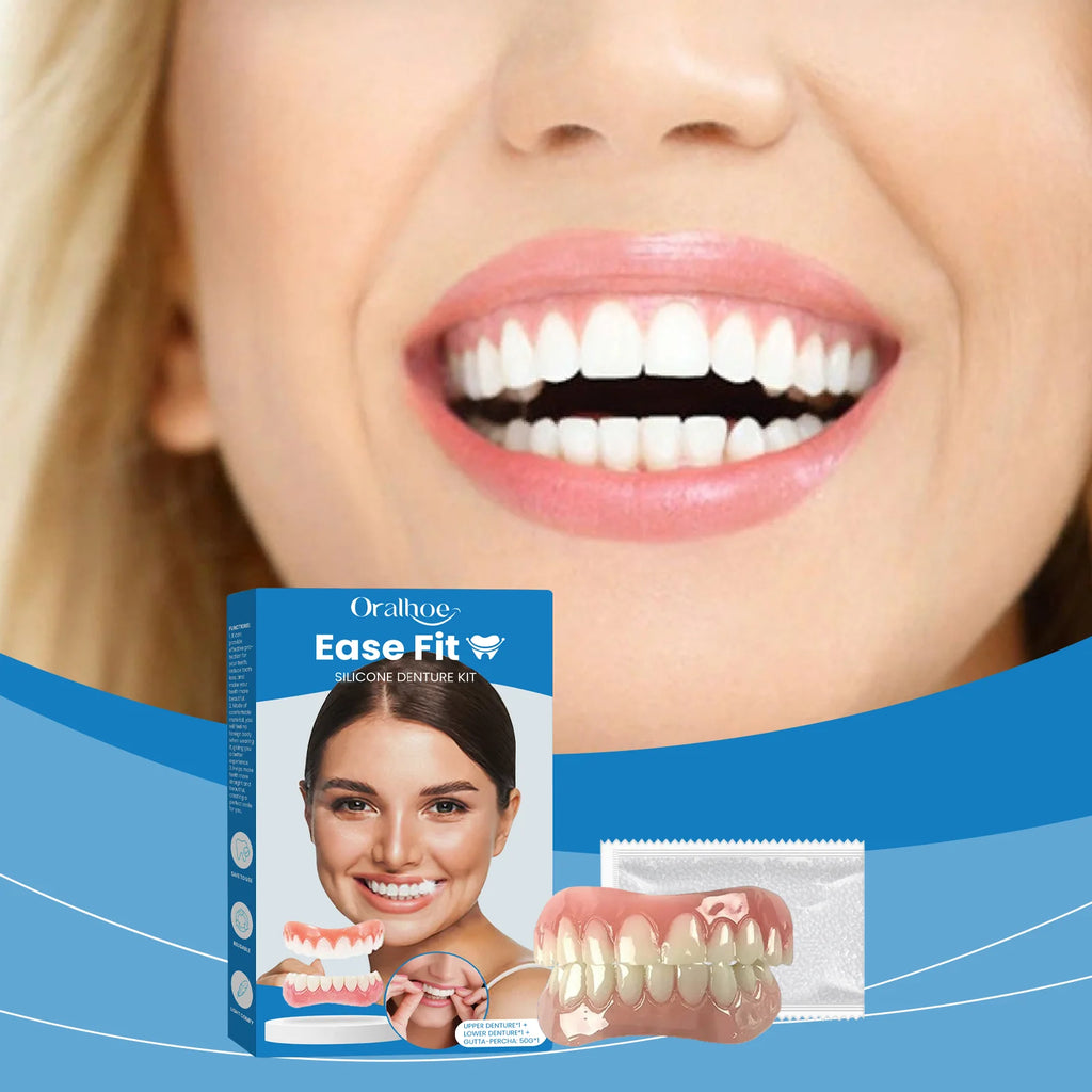 Comfortable Silicone Denture Set for Natural Smile Restoration