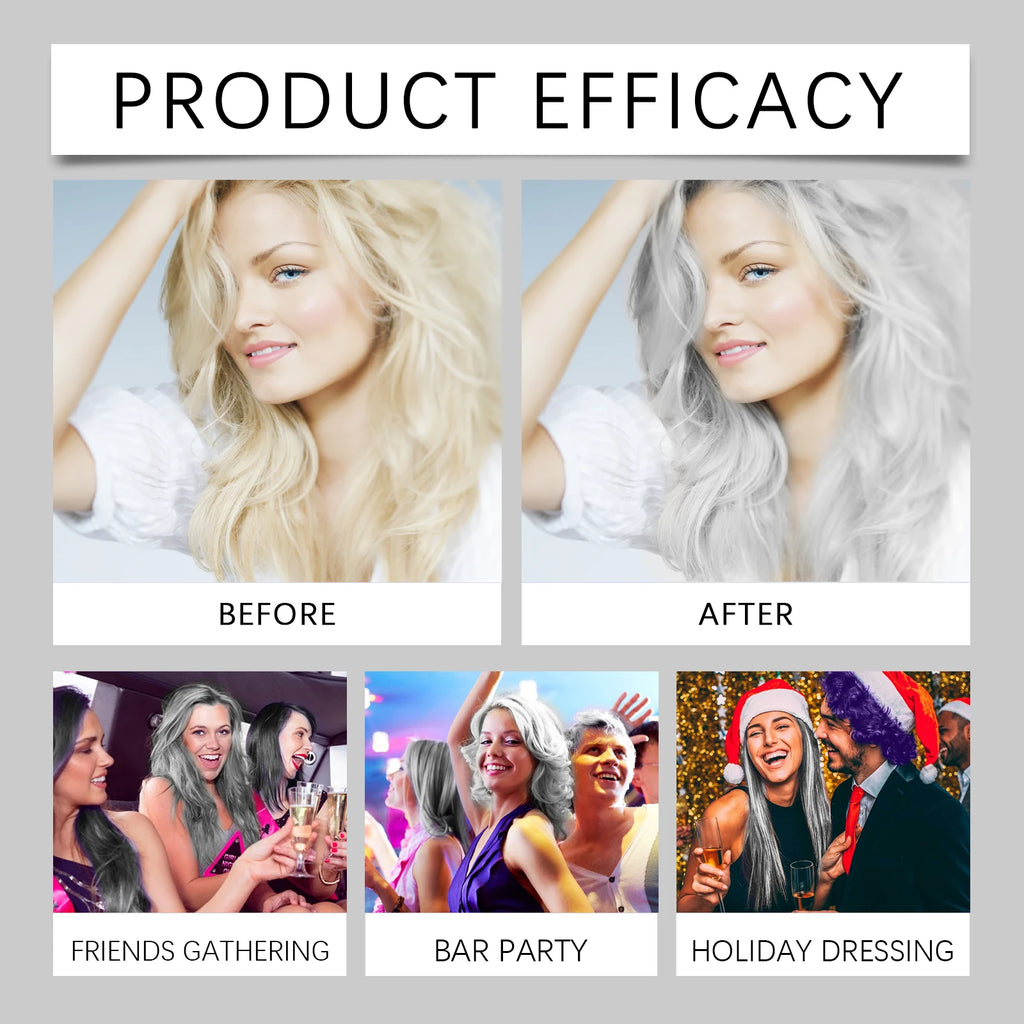 Permanent Silver Gray Hair Coloring Cream