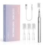 Rechargeable Acoustic Electric Toothbrush with 4 Replacement Heads