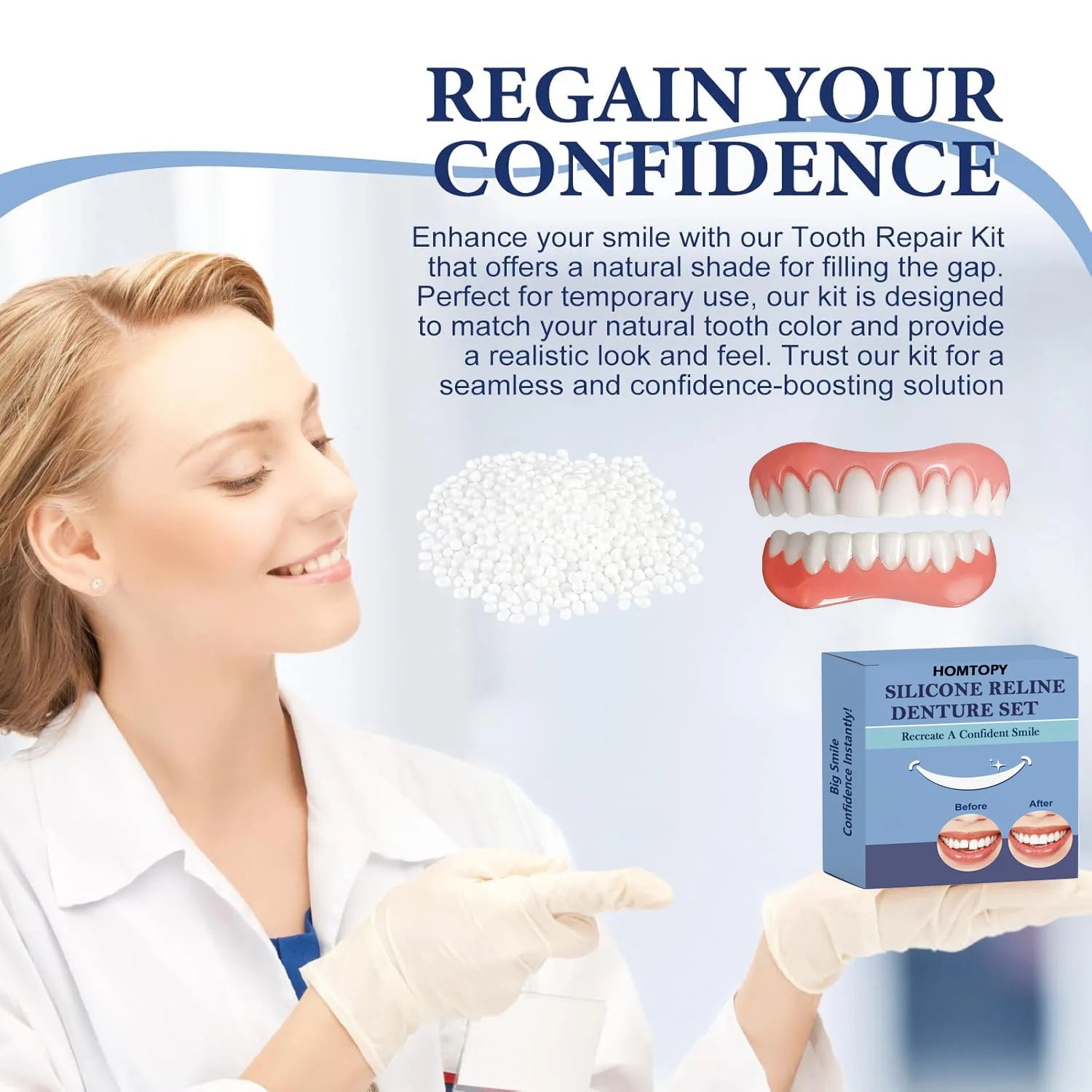 Customizable Silicone Cosmetic Dentures for a Perfect Smile - 4