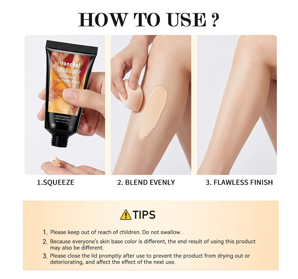 Waterproof Body Foundation for Flawless Legs and Skin