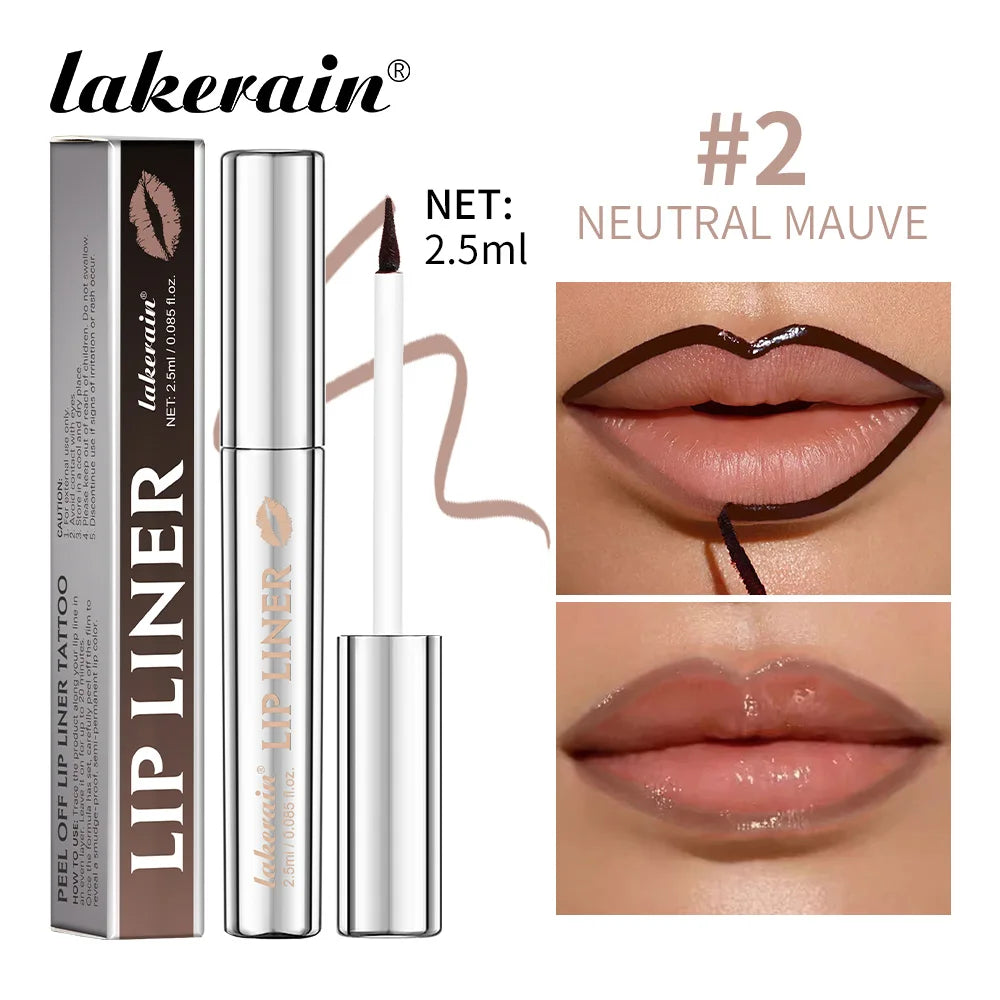 Peel-Off Tattoo Lip Liner for Long-Lasting Waterproof Color