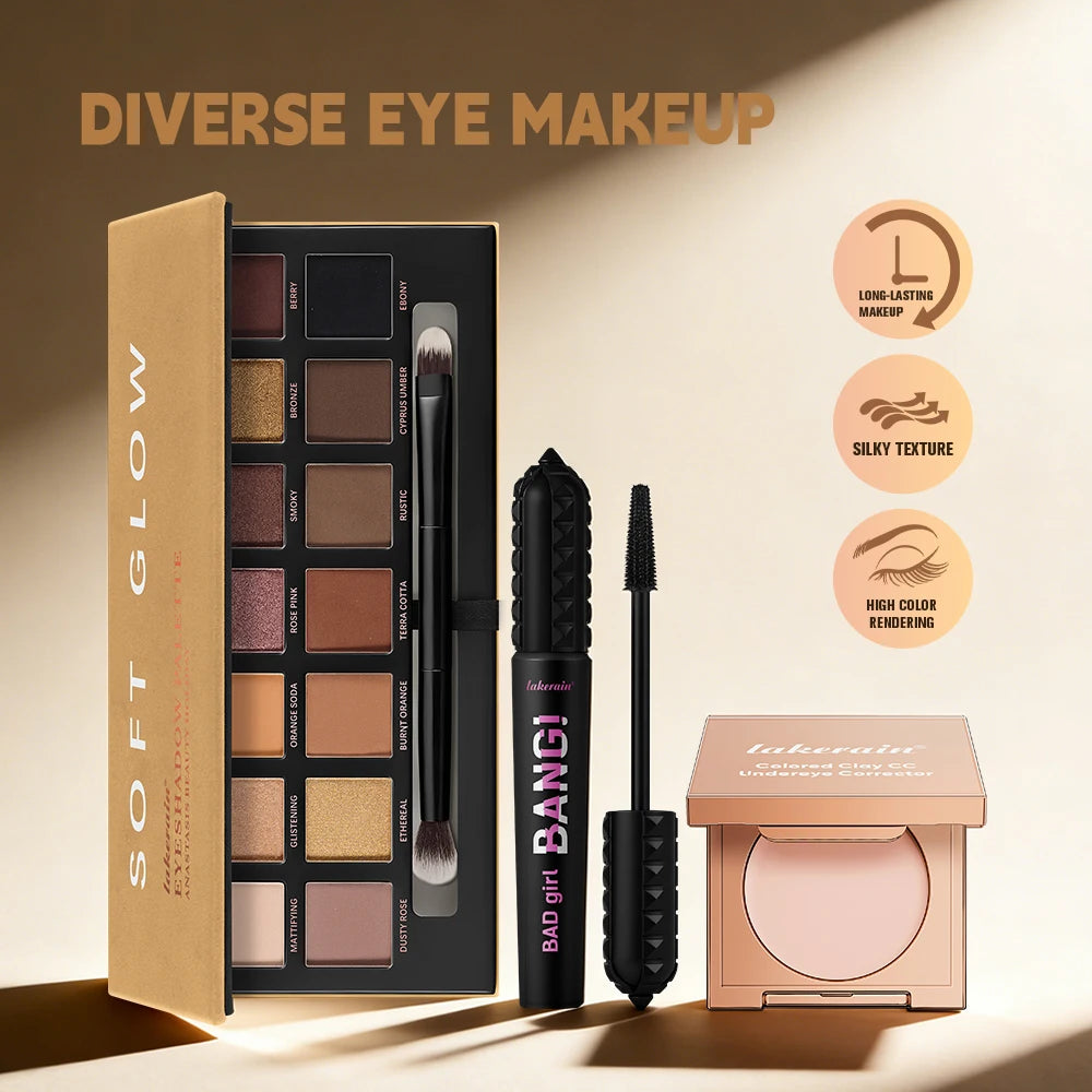 3-Piece Professional Eye Makeup Essentials Kit