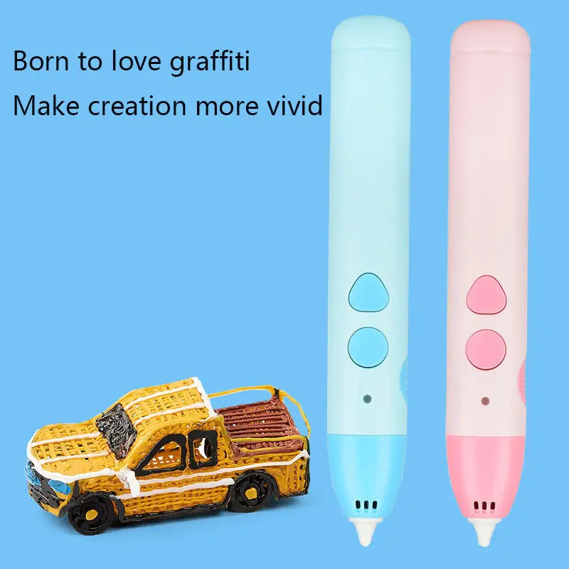 Low-Temperature 3D Printing Pen for Kids