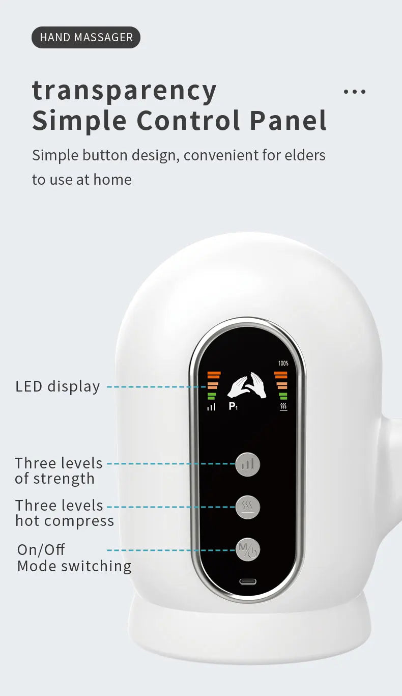Electric Heated Hand Massager with Air Compression