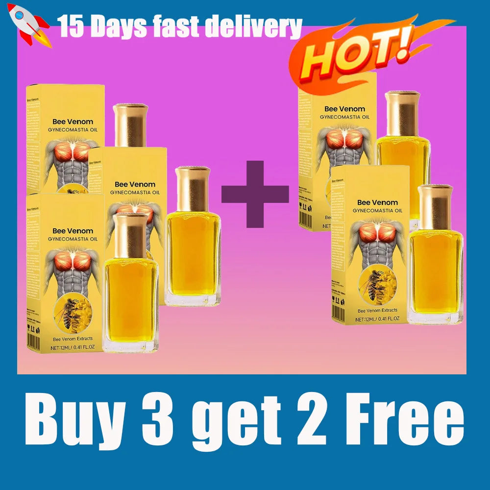 Men's Gynecomastia Chest Tightening & Firming Massage Oil - 6