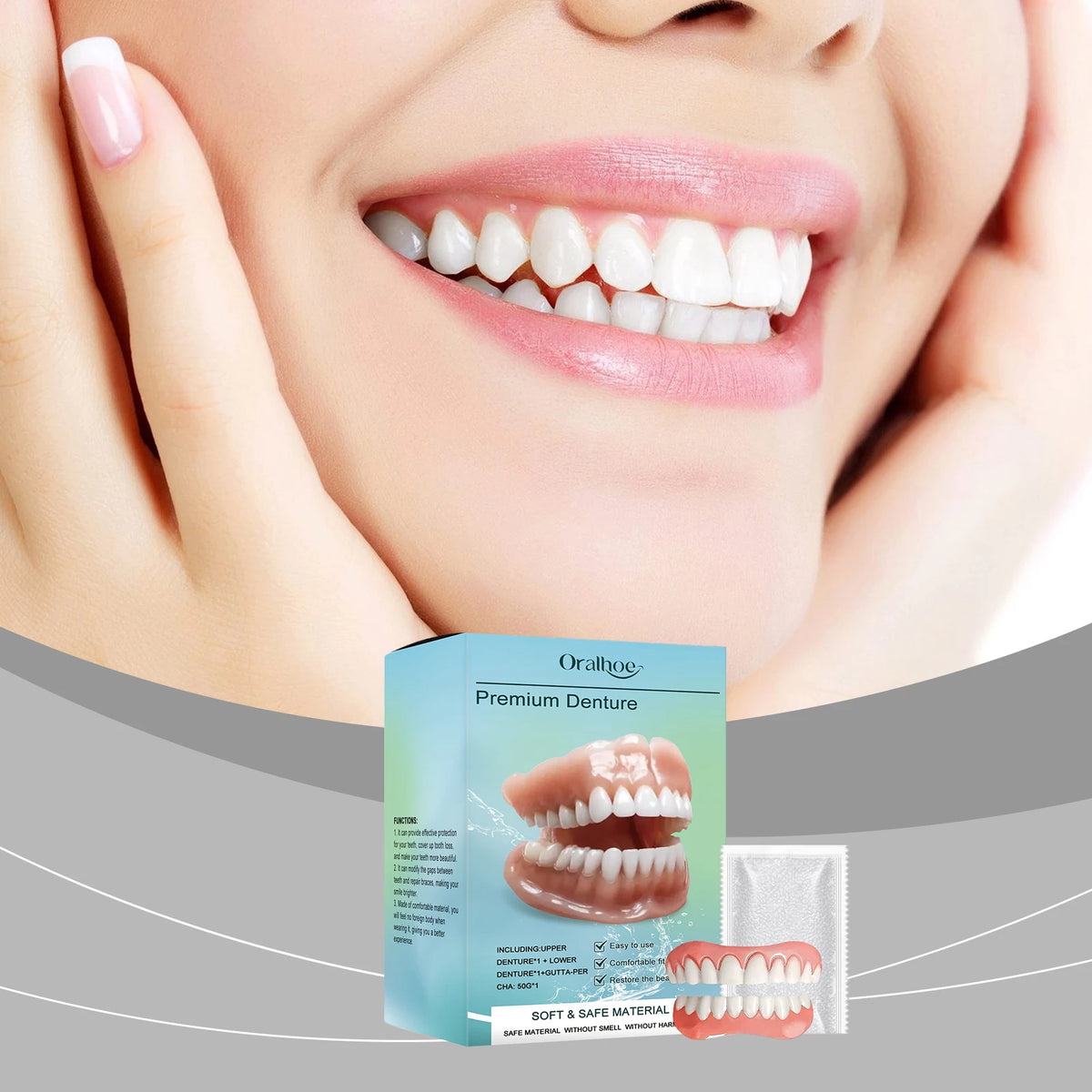 Temporary Silicone Cosmetic Dentures for Smile Improvement