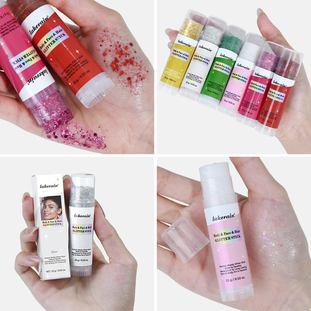Waterproof Glitter Shimmer Stick for Face and Body