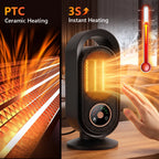 Portable Electric PTC Ceramic Desktop Space Heater with Timer