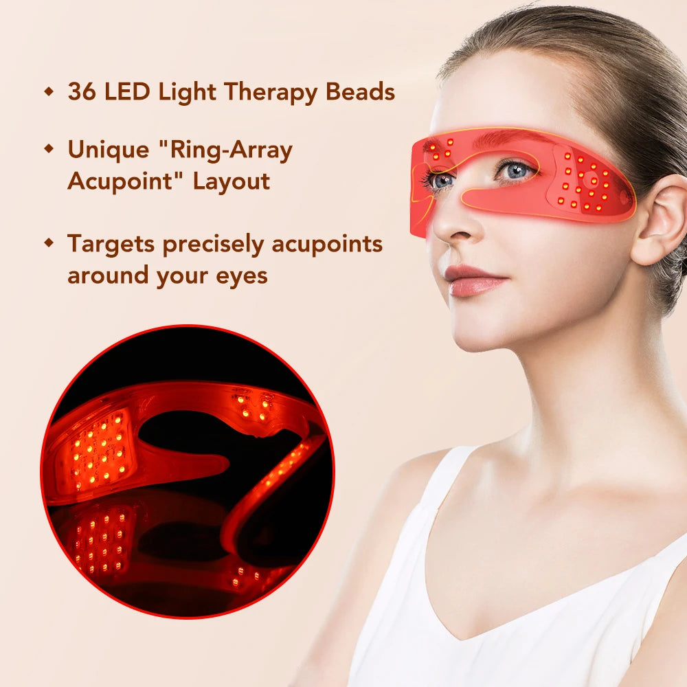 3D Red Light Therapy Eye Massager for Fatigue and Dark Circles