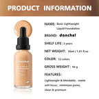 Matte Lightweight Liquid Foundation for Pore Minimizing & Oil Control
