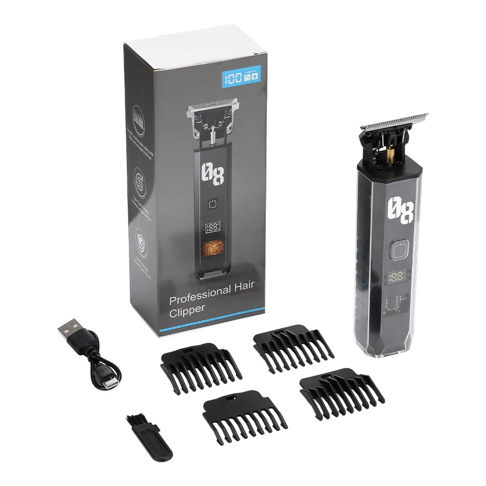 Professional Cordless Hair Trimmer with Digital LED Display - 11