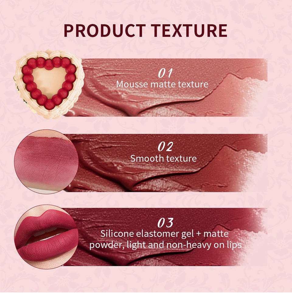 Velvet Matte Strawberry Lip Cream for Long-Lasting Hydration