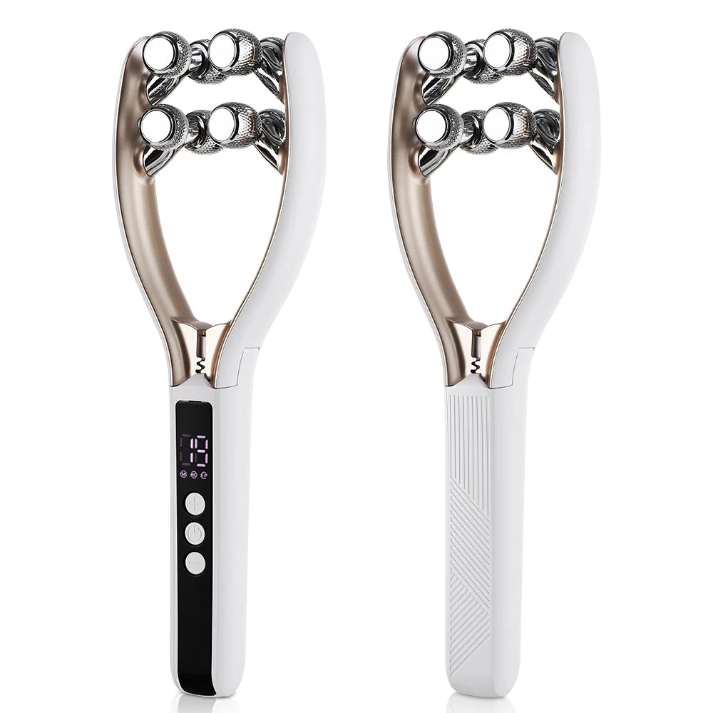 Microcurrent V-Shape Facial and Neck Lifting Roller Massager - 16