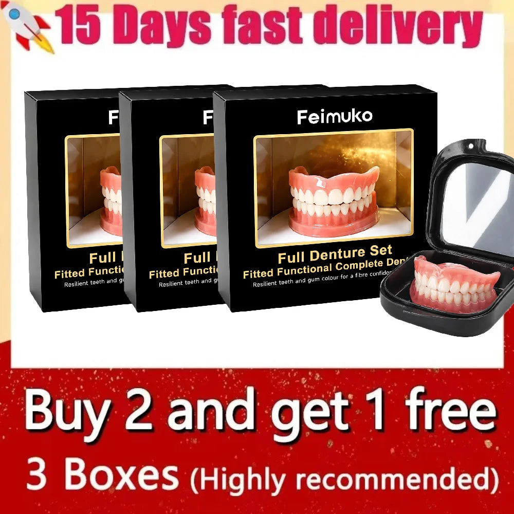 Full Arch Realistic Silicone Dentures for Natural Aesthetic Fit