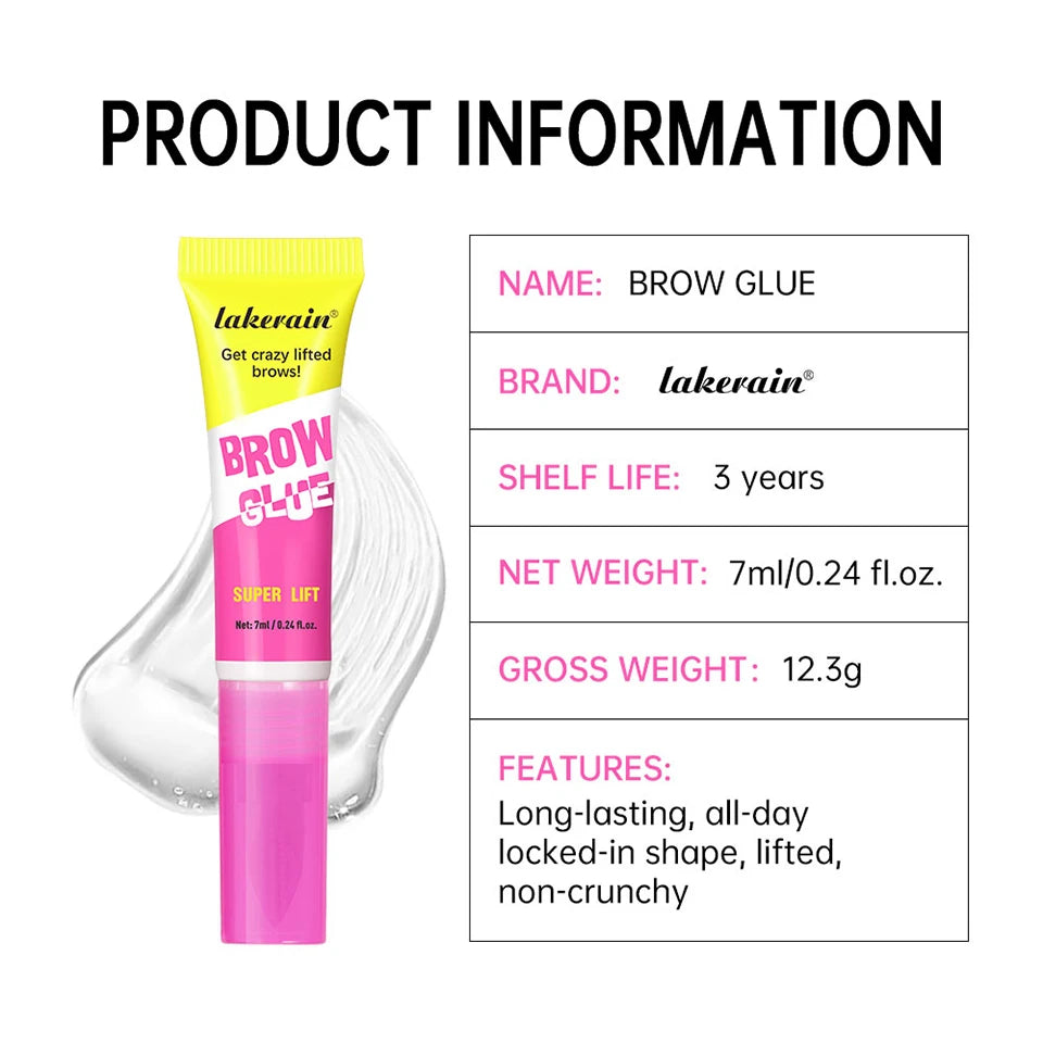 Long-Lasting Brow Lamination Styling Glue with Precision Comb