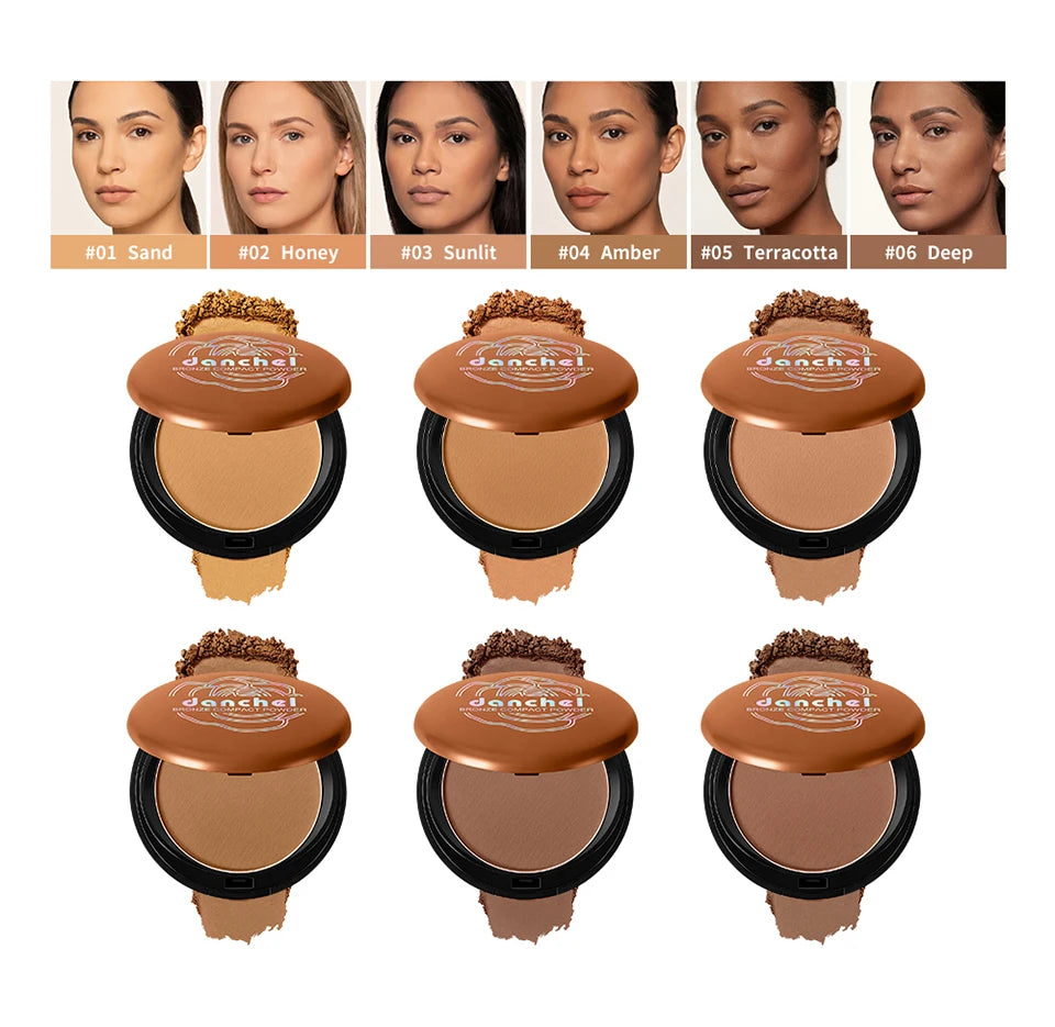 Matte Pressed Bronzer Powder for Sculpting and Face Contouring