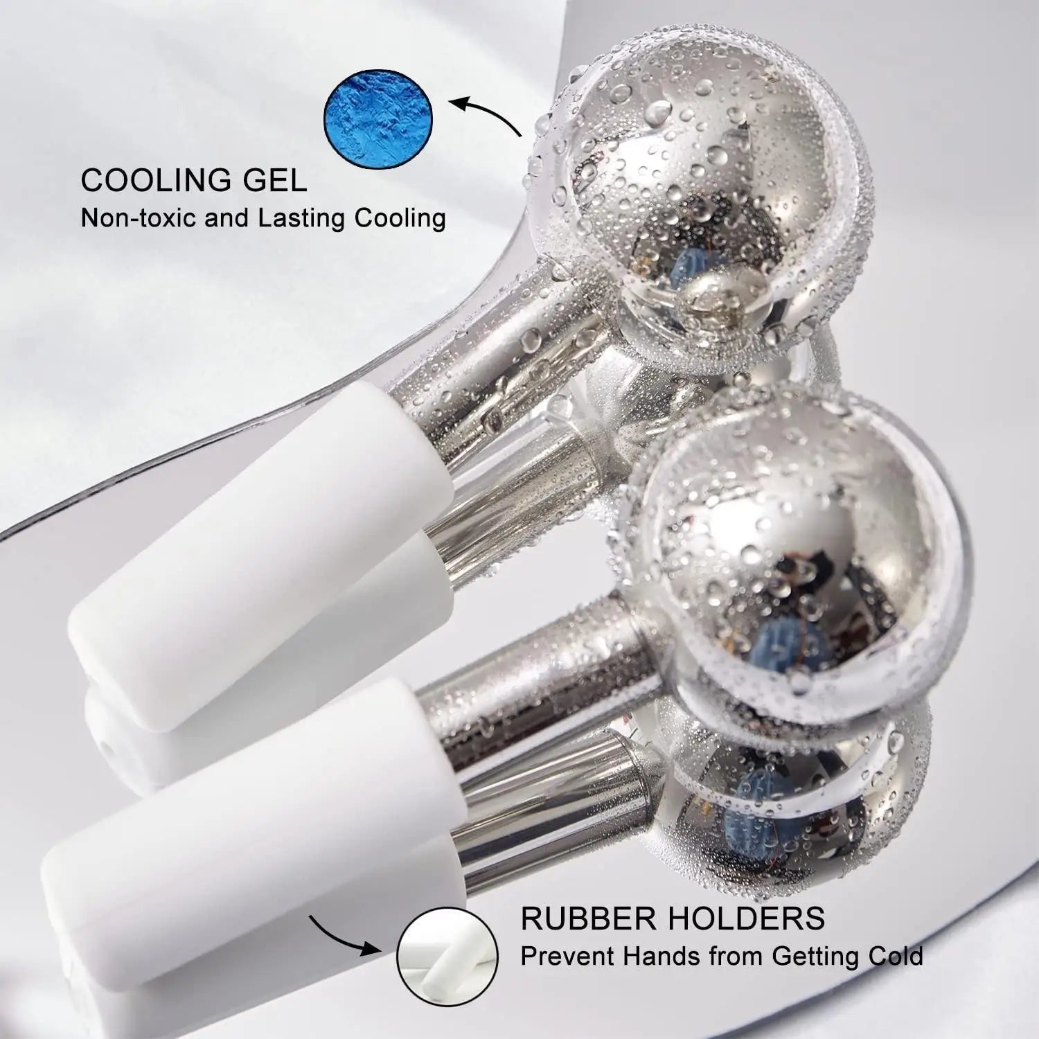 Stainless Steel Cooling Facial Globes for Puffiness and Wrinkles - 5