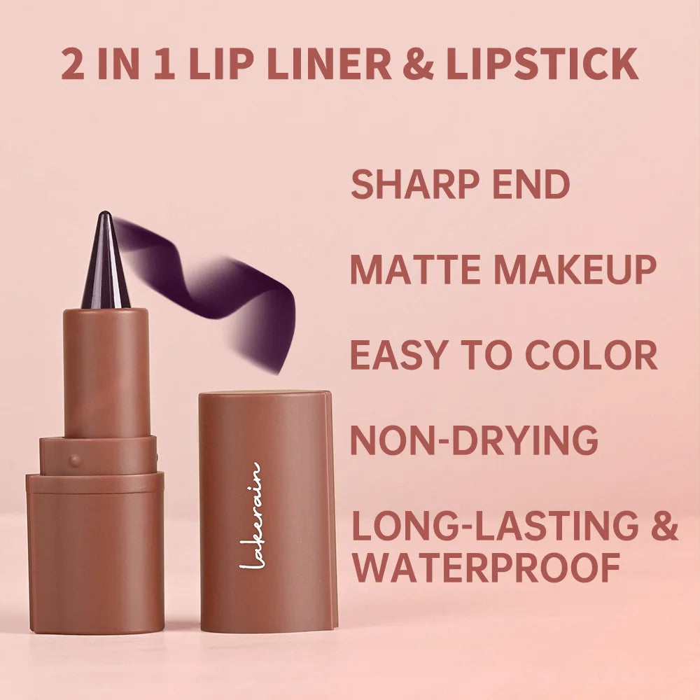 Hydrating Lip Liner and Lip Gloss Makeup Set - 2