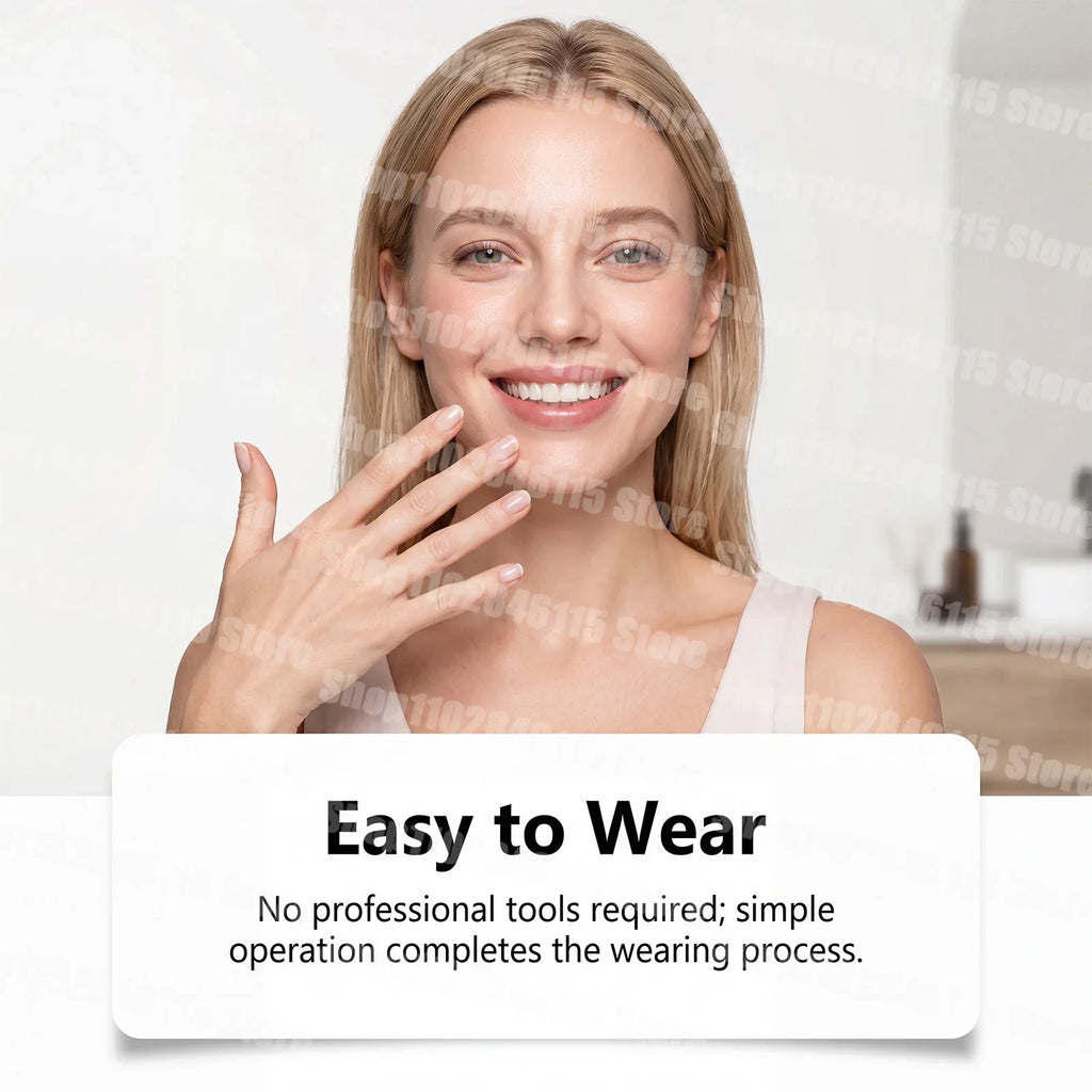 Realistic Cosmetic Denture Set with Mirror Storage Case