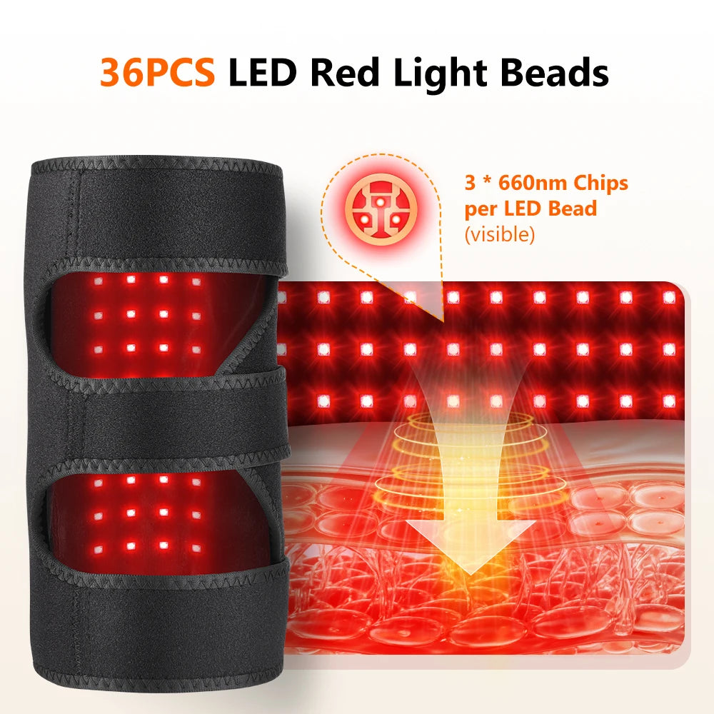 Red Light Therapy Heated Knee Brace with 3 Heat Settings