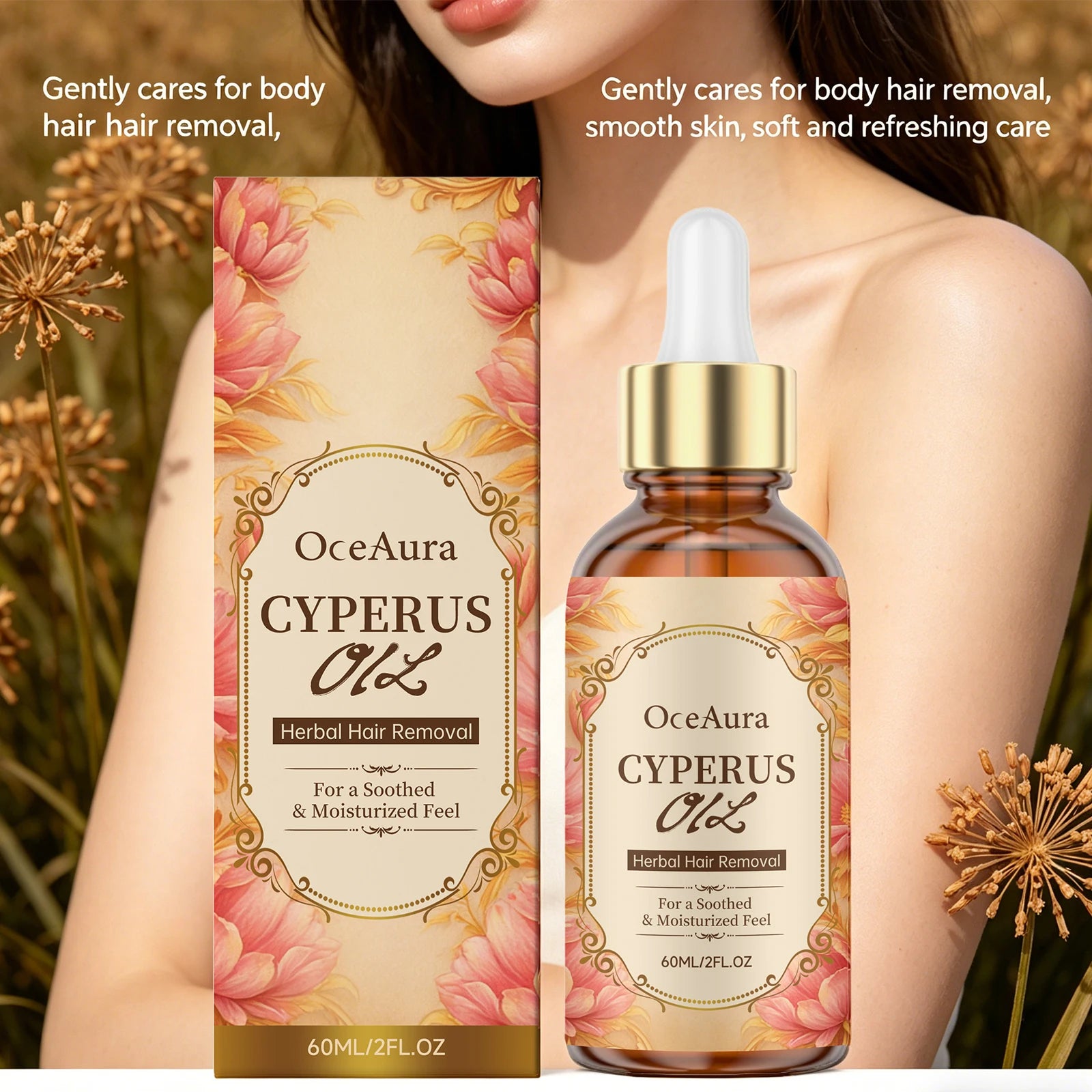 Cyperus Herbal Oil for Hair Growth Inhibition and Skin Soothing - 2